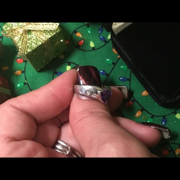 Sterling Silver With Amethyst & Fire Opal - Picture 5 of 5